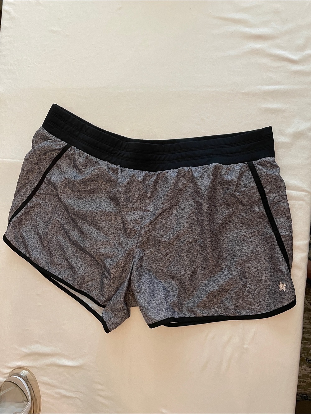 tek gear Gray Athletic Shorts with Black Waistband